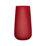 Saigon tapered round fiberglass planter in Gloss Red, studio render