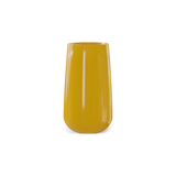 Saigon tall round tapered fiberglass planter in Gloss Saffron