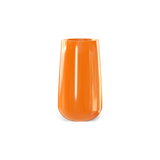 Saigon tall round tapered fiberglass planter in Gloss Tangerine