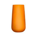 Saigon tapered round fiberglass planter in Gloss Tangerine, studio render