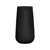 Saigon tapered round fiberglass planter in Matte Black, studio render