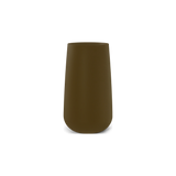 Saigon tall round tapered fiberglass planter in Matte Bronze