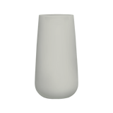 Saigon tapered round fiberglass planter in Matte Cement Grey, studio render