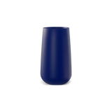 Saigon tall round tapered fiberglass planter in Matte Cobalt Blue