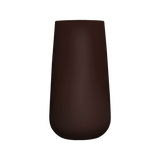 Saigon tapered round fiberglass planter in Matte Dark Brown, studio render