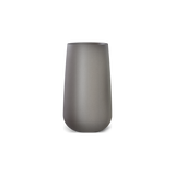 Saigon tall round tapered fiberglass planter in Matte Gunmetal