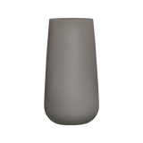 Saigon tapered round fiberglass planter in Matte Gunmetal, studio render