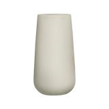 Saigon tapered round fiberglass planter in Satin Beige, studio render