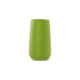 Saigon tall round tapered fiberglass planter in Satin Green