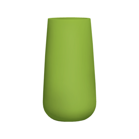 Saigon tapered round fiberglass planter in Satin Green, studio render