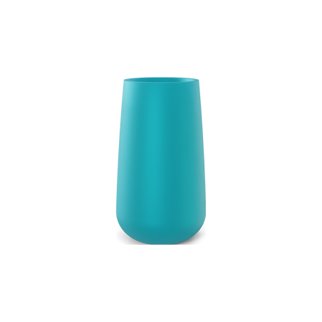 Saigon tall round tapered fiberglass planter in Satin Seafoam Green