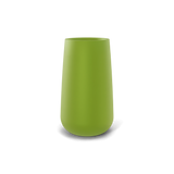 Saigon tall round tapered fiberglass planter in satin green