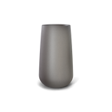 Saigon tall round tapered fiberglass planter in gun metal