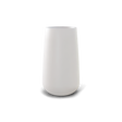 Saigon tall round tapered fiberglass planter in matte white