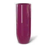 Saint tropez bullet round fiberglass planter in Gloss Eggplant, studio render