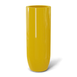 Saint tropez bullet round fiberglass planter in Gloss Saffron, studio render