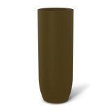 Saint tropez bullet round fiberglass planter in Matte Bronze, studio render