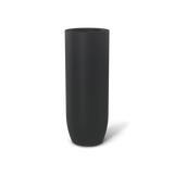 Saint Tropez bullet round fiberglass planter in Matte Charcoal