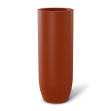 Saint tropez bullet round fiberglass planter in Matte Terra Cotta, studio render
