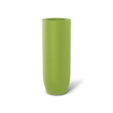 Saint Tropez bullet round fiberglass planter in Satin Green
