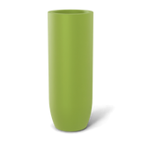 Saint tropez bullet round fiberglass planter in Satin Green, studio render