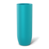 Saint tropez bullet round fiberglass planter in Satin Seafoam Green, studio render