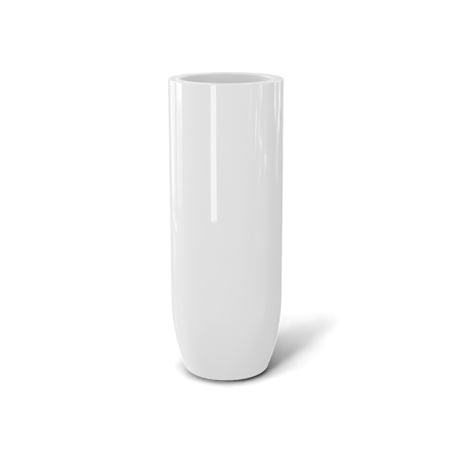 Saint Tropez Bullet Round Planter in Gloss Bright White