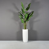 Saint Tropez bullet round fiberglass planter