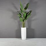Saint Tropez bullet round fiberglass planter