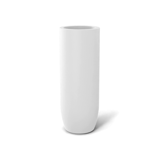 Saint Tropez Bullet Round Planter in Matte Bright White