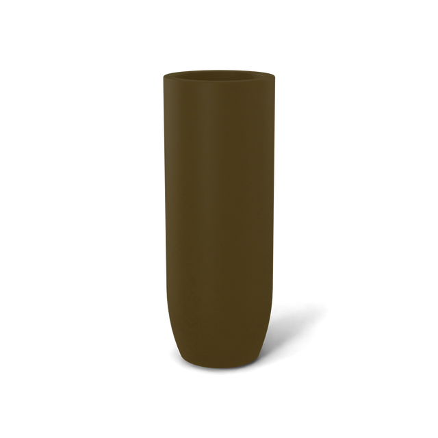 Saint Tropez Bullet Round Planter in Matte Bronze