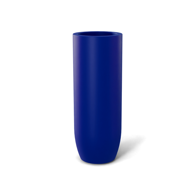 Saint Tropez Bullet Round Planter in Matte Cobalt Blue