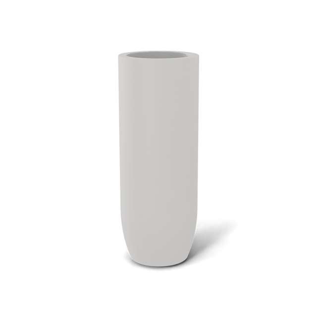 Saint Tropez Bullet Round Planter in Matte Cement Grey