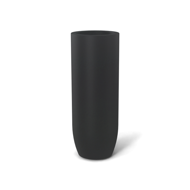 Saint Tropez Bullet Round Planter in Matte Charcoal