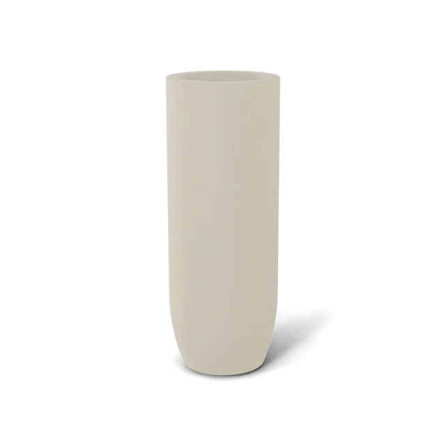 Saint Tropez Bullet Round Planter in Satin Beige