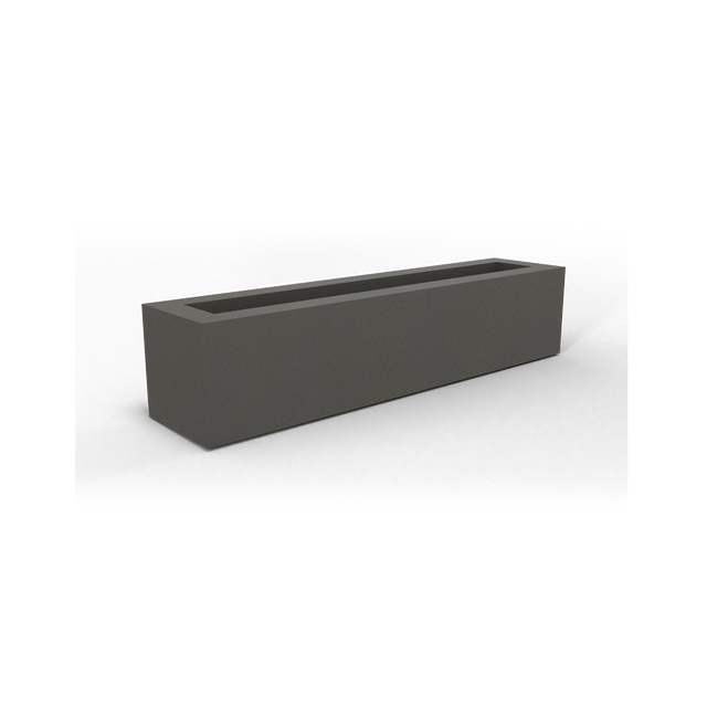 Salon Box Planter in Gun Metal