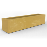 Salon box fiberglass planter in Gloss Metallic Gold, studio render