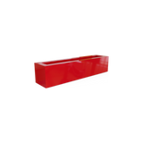 Salon narrow rectangular fiberglass planter box in Gloss Red