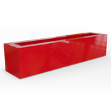 Salon box fiberglass planter in Gloss Red, studio render