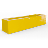 Salon box fiberglass planter in Gloss Saffron, studio render