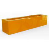 Salon box fiberglass planter in Gloss Tangerine, studio render