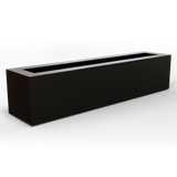Salon box fiberglass planter in Matte Black, studio render
