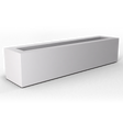Salon box fiberglass planter in Matte Bright White, studio render