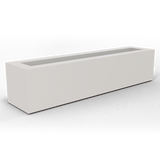 Salon box fiberglass planter in Matte Cement Grey, studio render