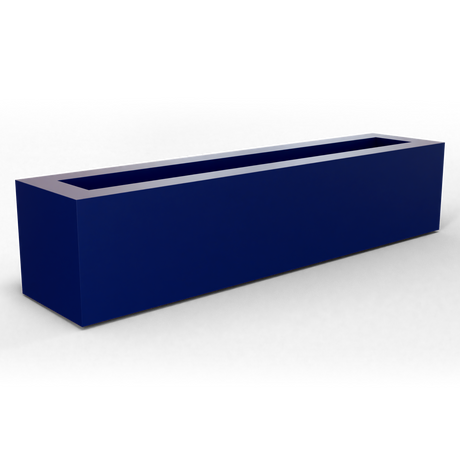 Salon box fiberglass planter in Matte Cobalt Blue, studio render