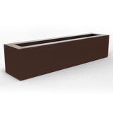 Salon box fiberglass planter in Matte Dark Brown, studio render
