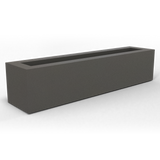 Salon box fiberglass planter in Matte Gunmetal, studio render