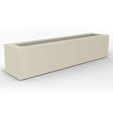 Salon box fiberglass planter in Satin Beige, studio render