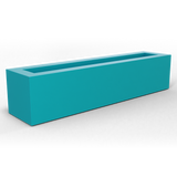 Salon box fiberglass planter in Satin Seafoam Green, studio render