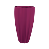 San jose tall fluted fiberglass planter in Gloss Eggplant, studio render
